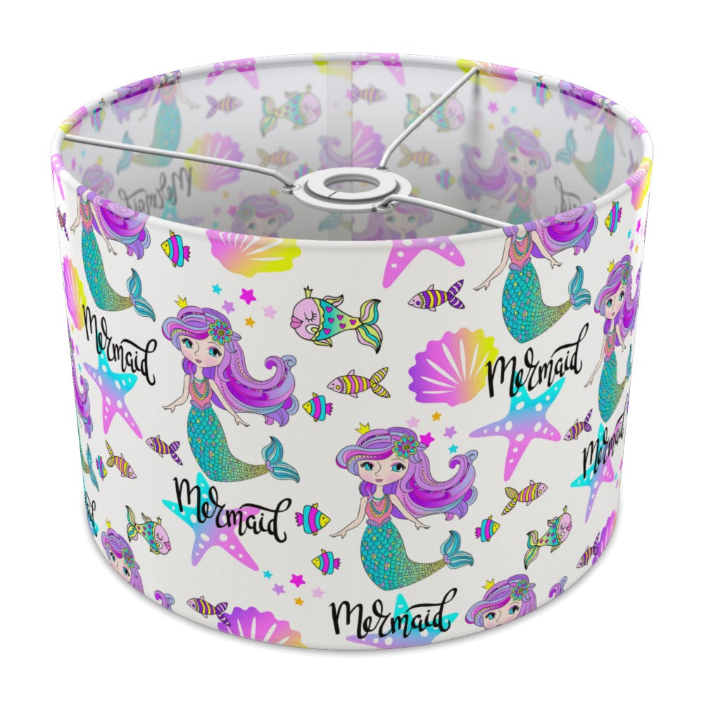 Colorful Mermaid and Seashell lampshade - 30cm Ceiling