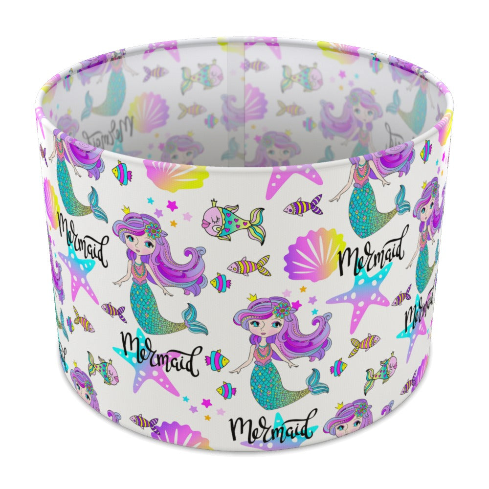 Colorful Mermaid and Seashell lampshade - 30cm Table