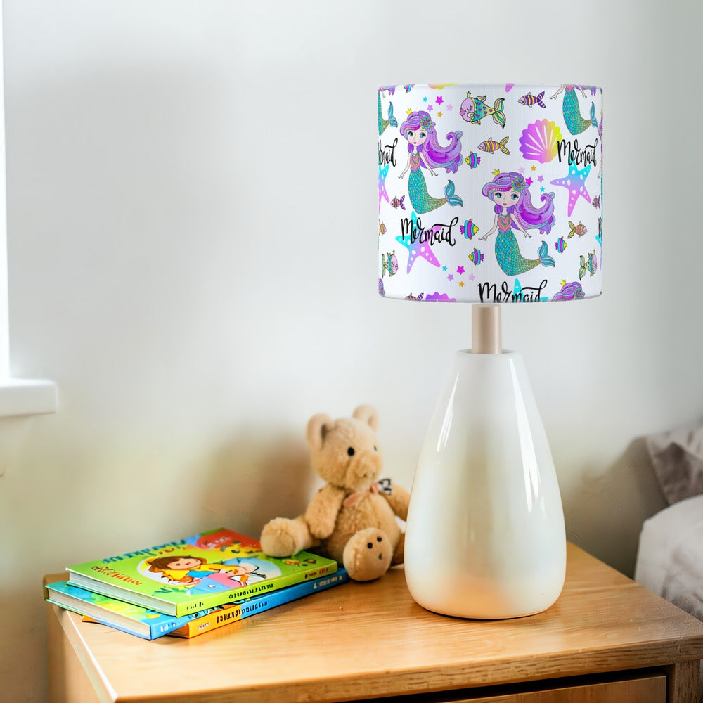 Colorful Mermaid and Seashell lampshade