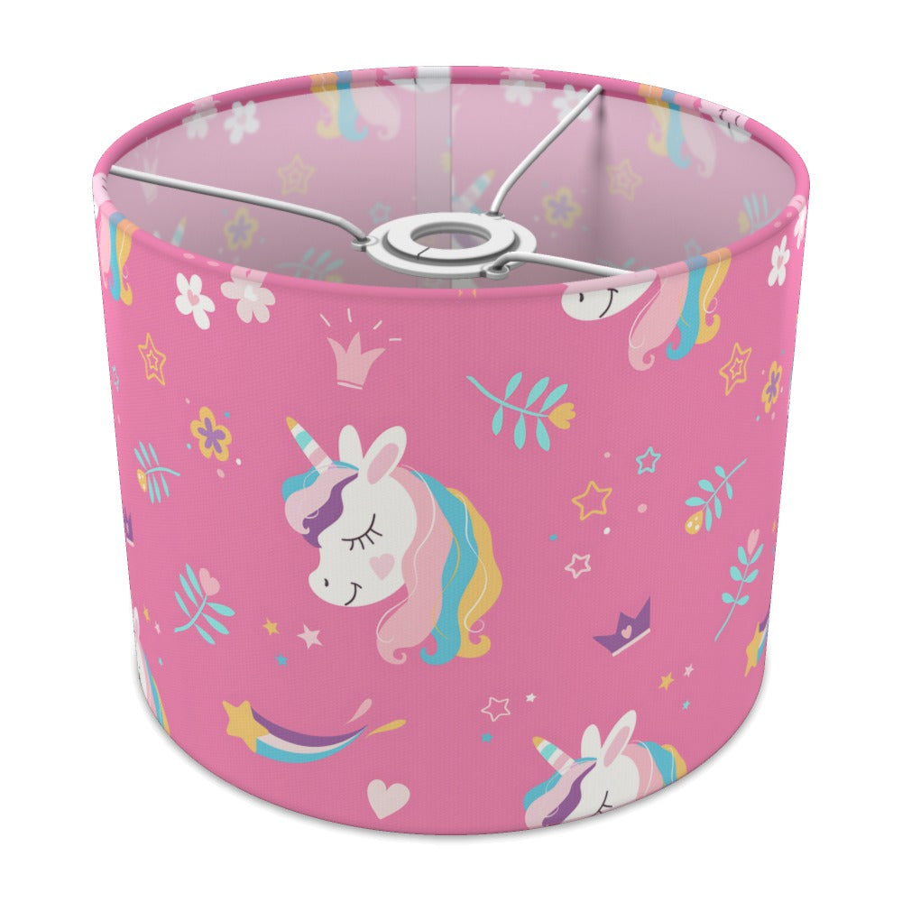 Pink Unicorn and Flowers lampshade - 25cm Ceiling