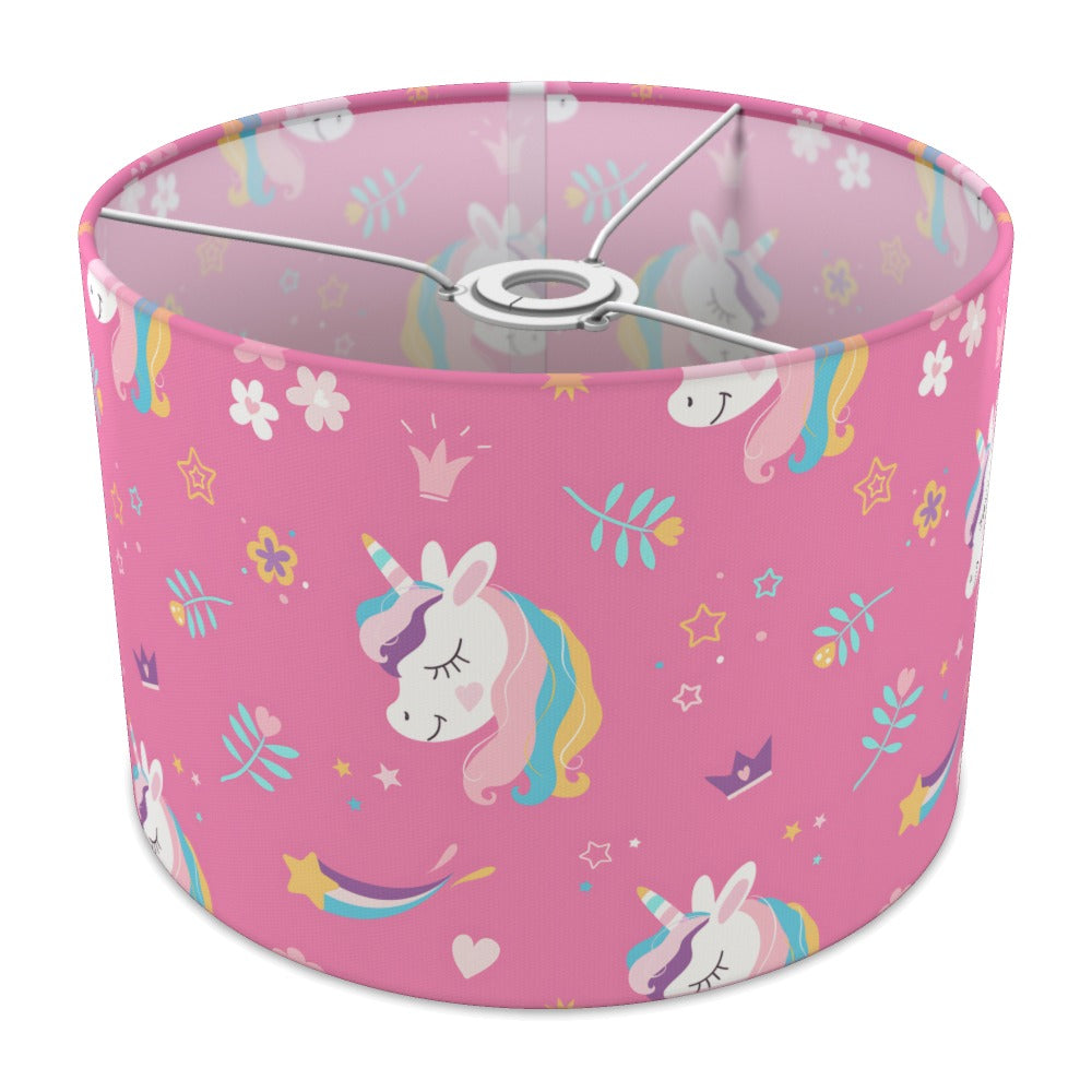 Pink Unicorn and Flowers lampshade - 30cm Ceiling