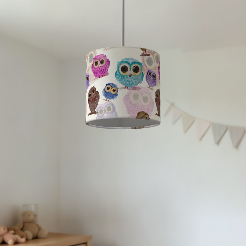 Colorful Owl Bird lampshade