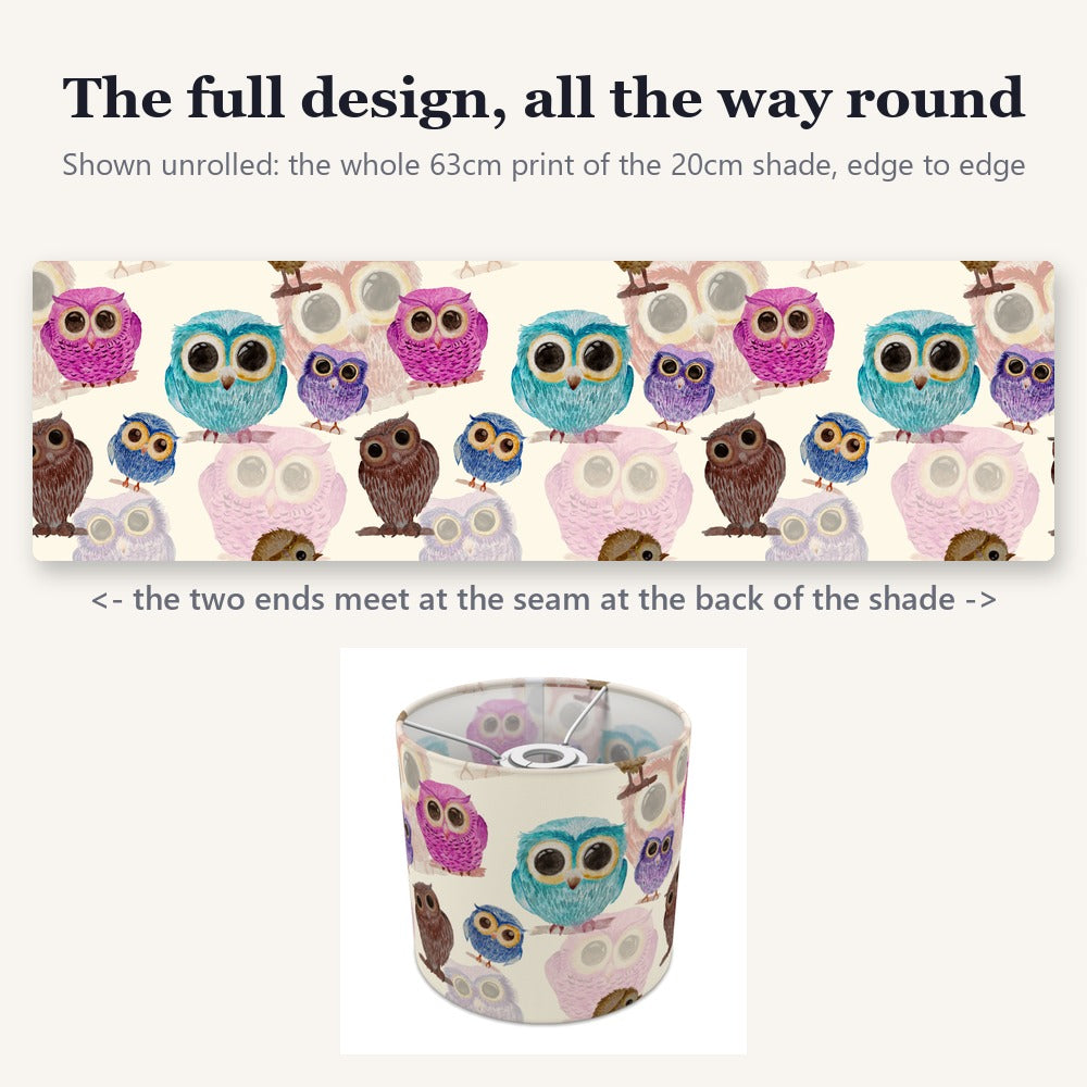 Colorful Owl Bird lampshade