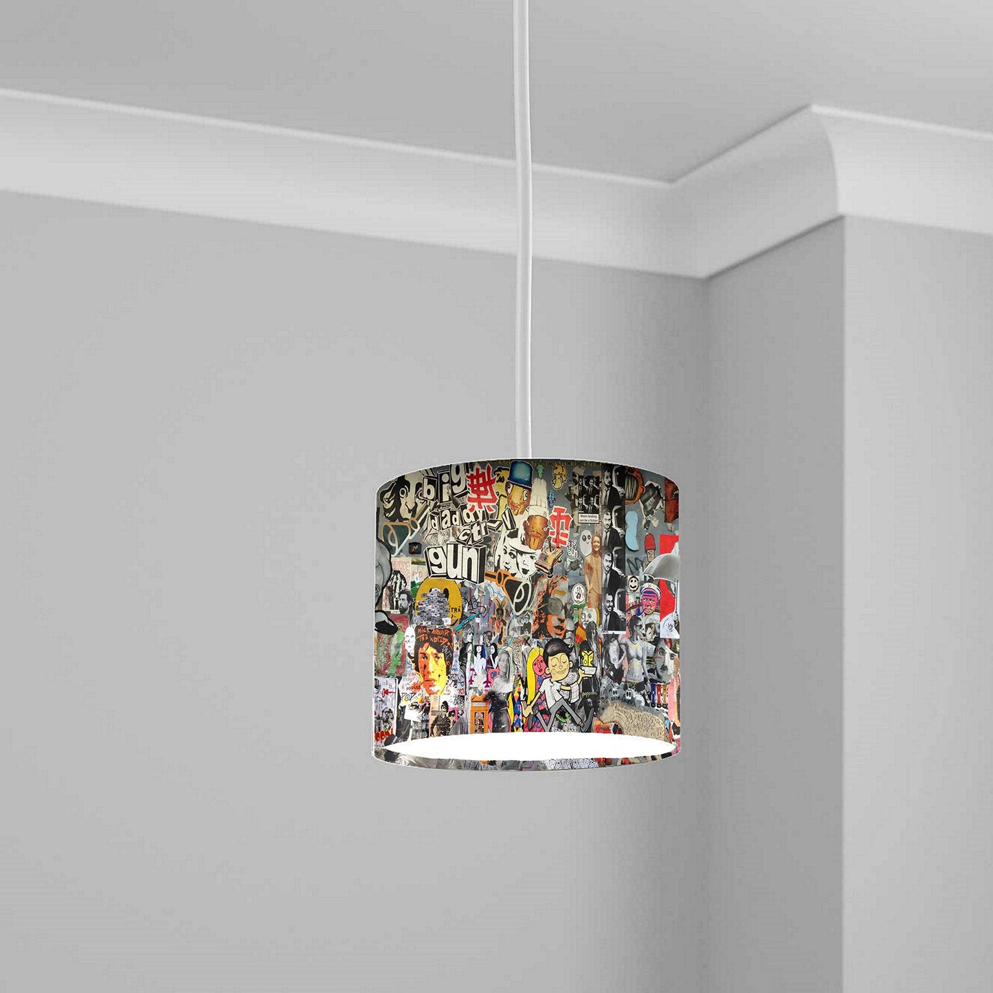 Urban Graffiti Street Art Ceiling Lampshade Lightshade for Room - 20cm x 18.5cm