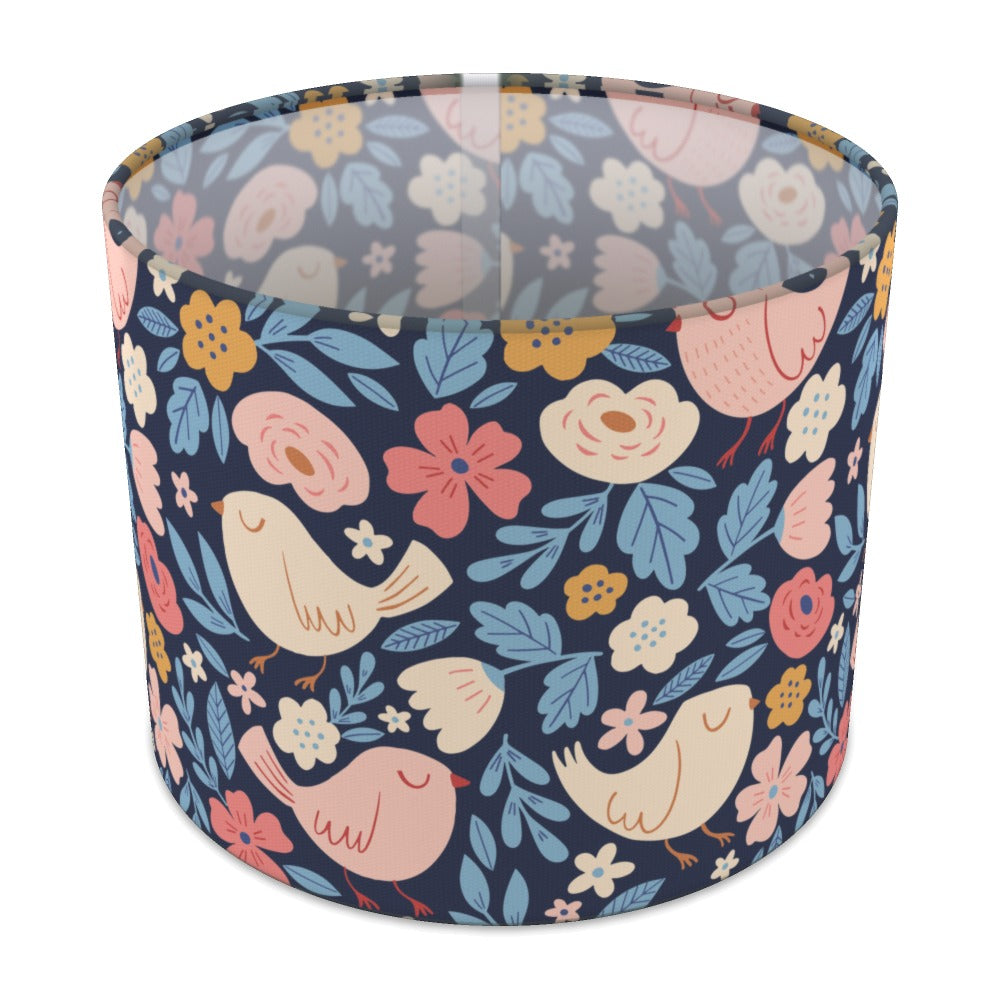 Floral Sleeping Birds lampshade - 25cm Table