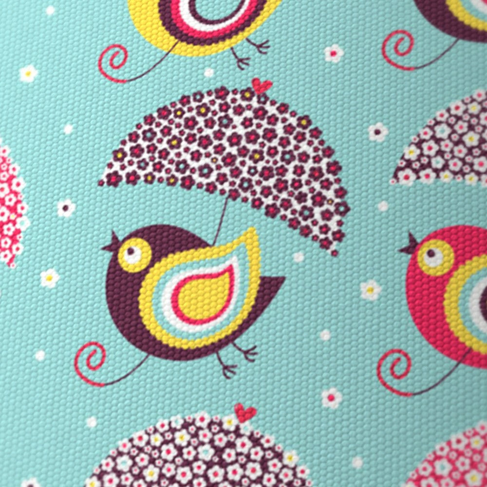 Colorful Bird and Umbrella Pattern lampshade