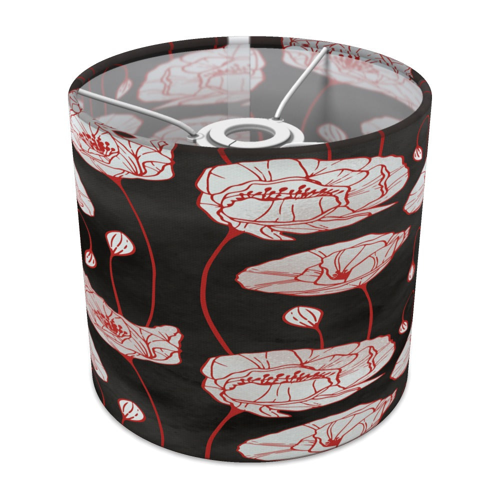 Red Poppy Floral Pattern lampshade - 20cm Ceiling