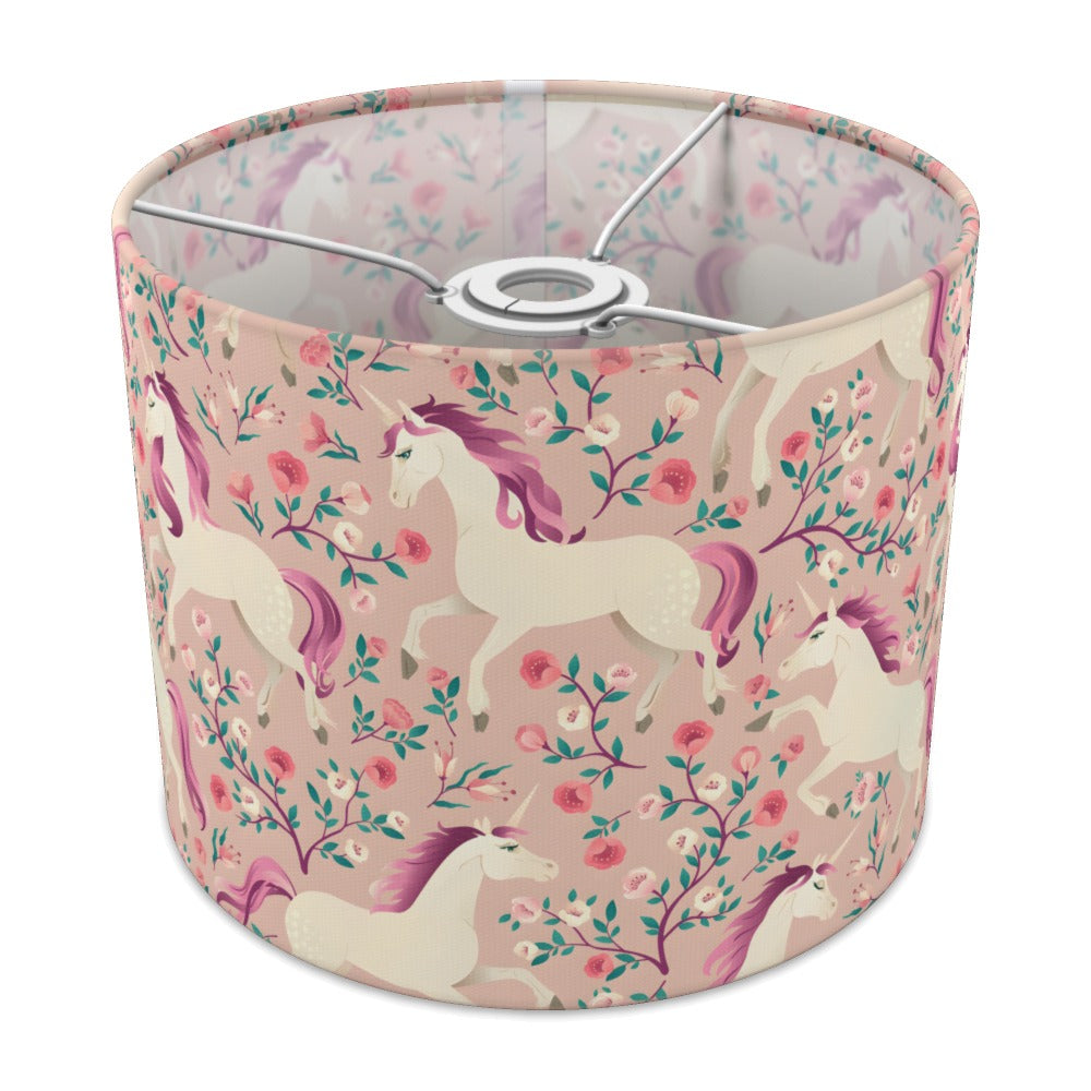 Enchanting Unicorn and Red Rose lampshade - 25cm Ceiling