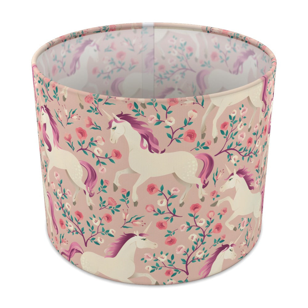Enchanting Unicorn and Red Rose lampshade - 25cm Table