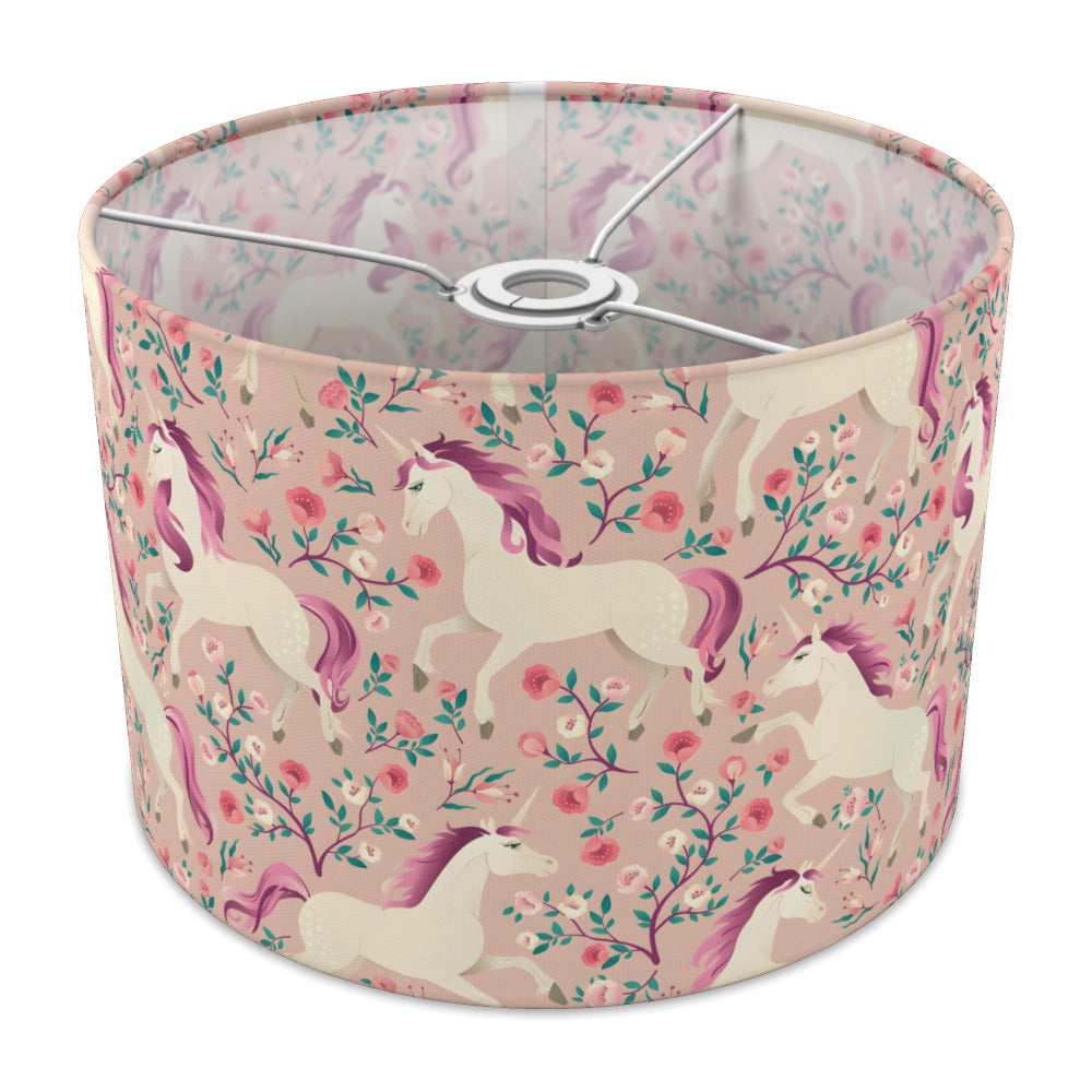 Enchanting Unicorn and Red Rose lampshade - 30cm Ceiling