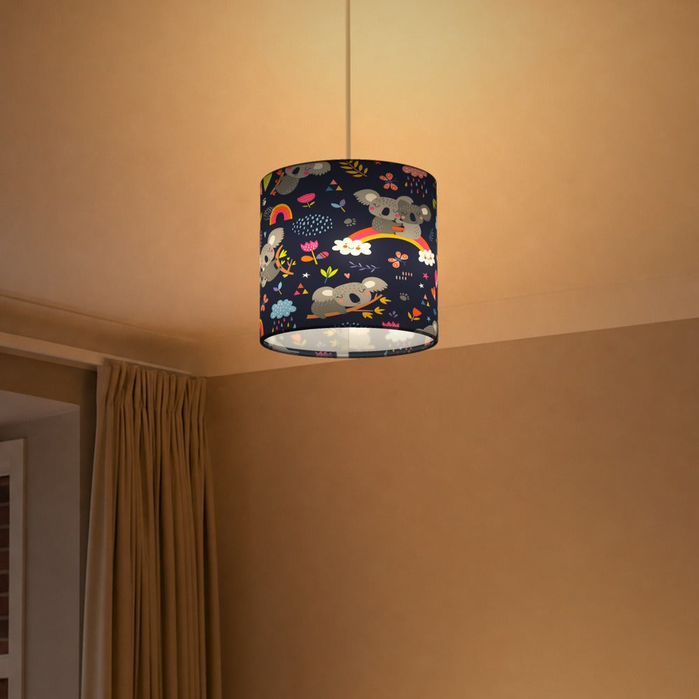 Playful Koala Rainbow Pattern lampshade