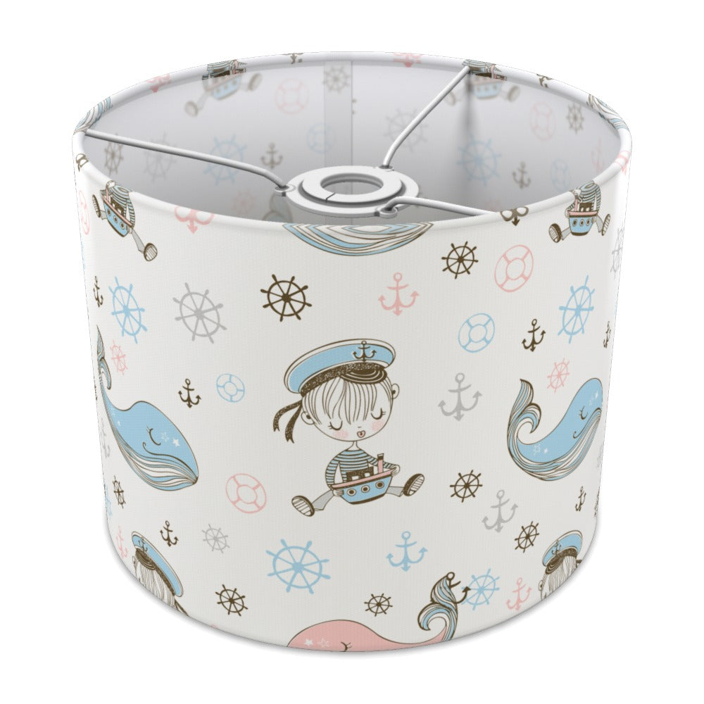 Nautical Pirate Whale lampshade - 25cm Ceiling