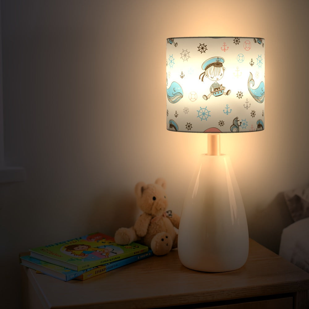 Nautical Pirate Whale lampshade