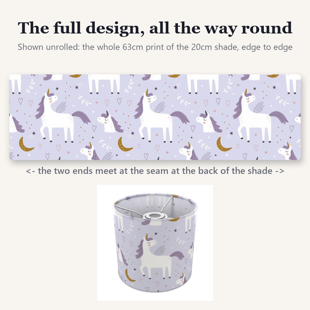 Purple Unicorn Fantasy lampshade