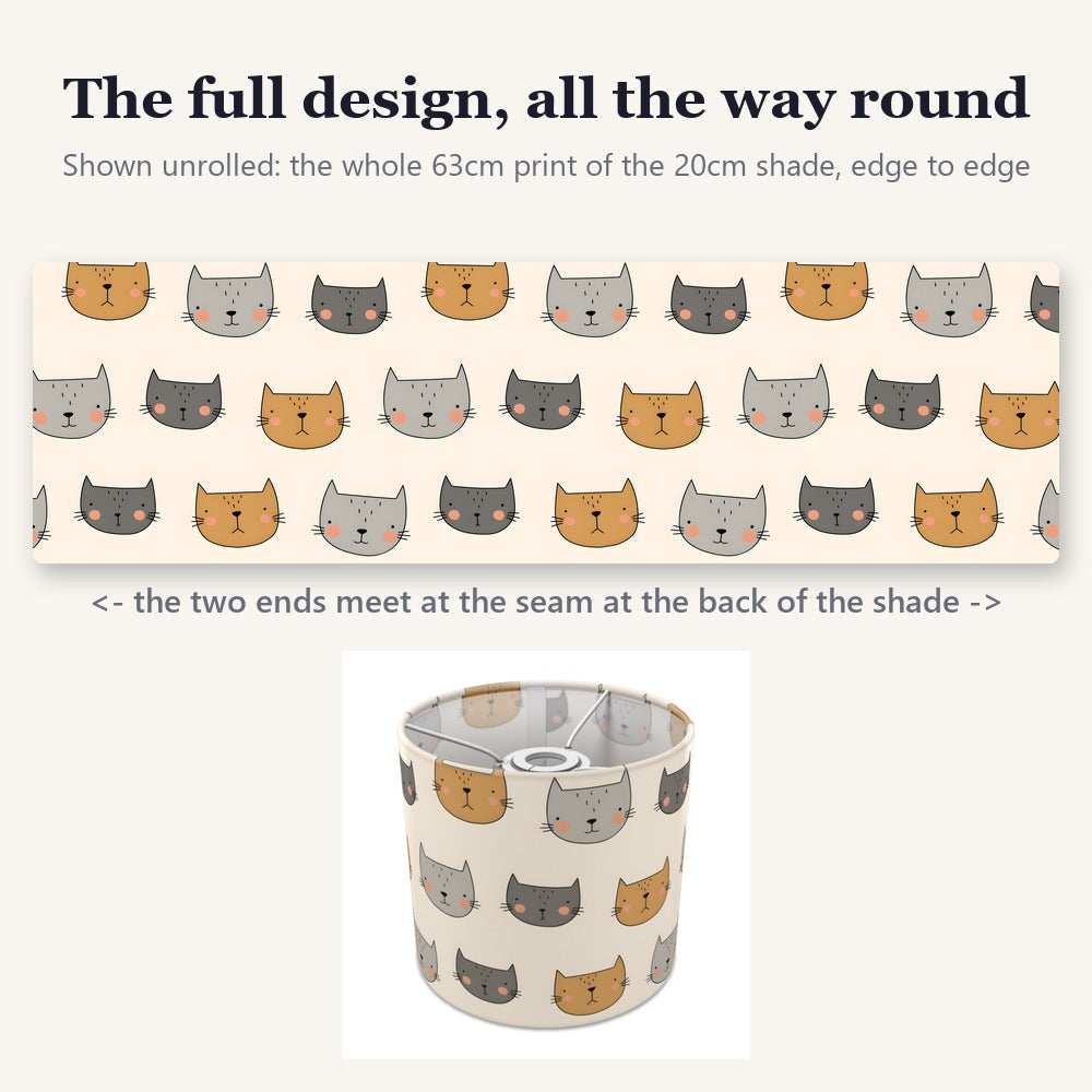 Cute Cartoon Cat Pattern lampshade