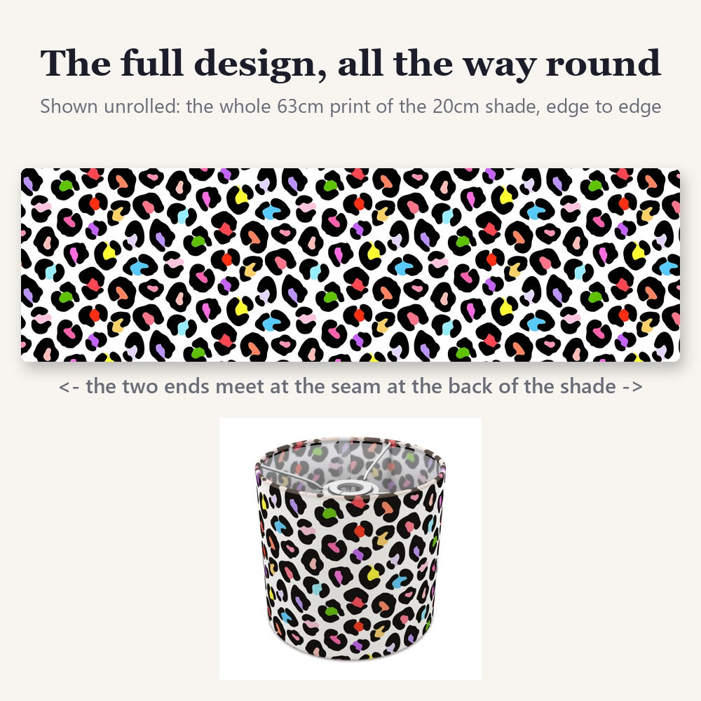 Multicolor Leopard lampshade
