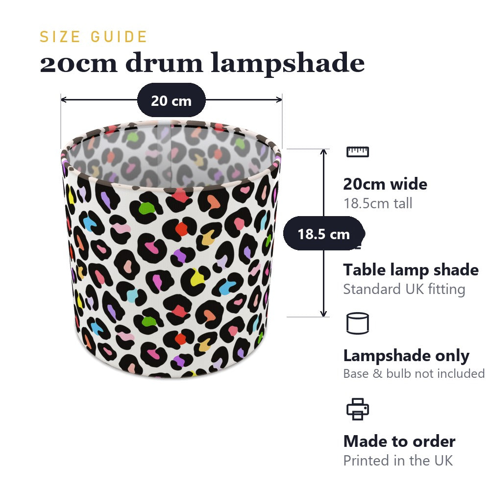 Multicolor Leopard lampshade