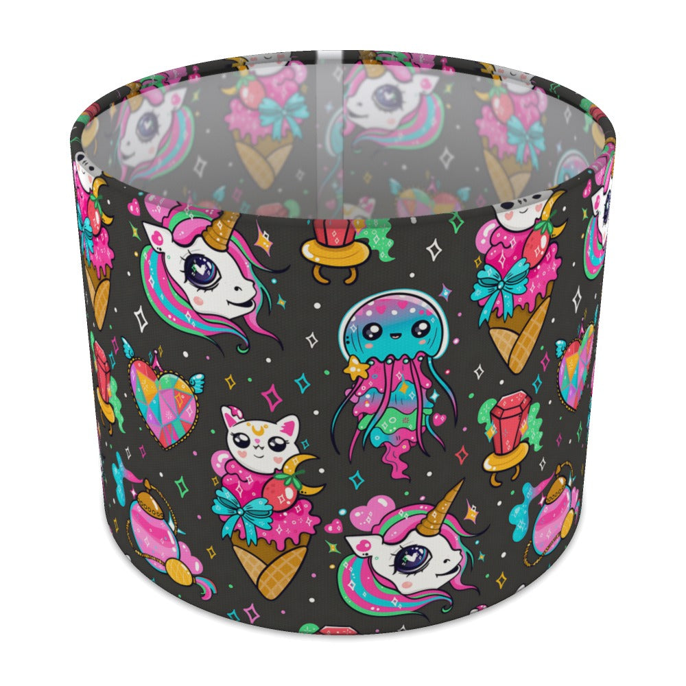 Magical Unicorn Cat and Jellyfish lampshade - 25cm Table