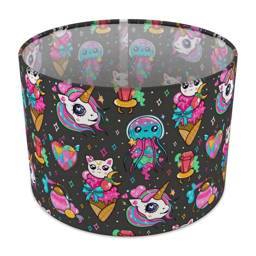 Magical Unicorn Cat and Jellyfish lampshade - 30cm Table