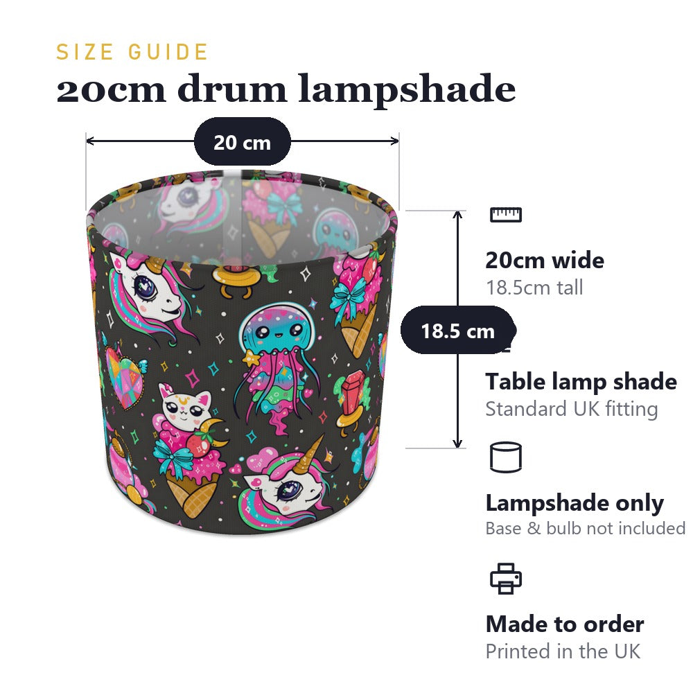 Magical Unicorn Cat and Jellyfish lampshade