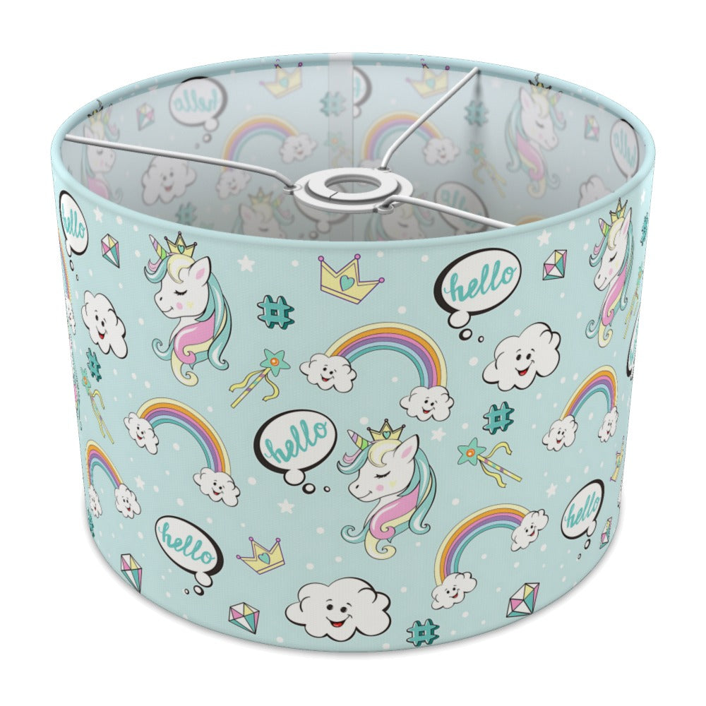 Whimsical Unicorn and Rainbow lampshade - 30cm Ceiling
