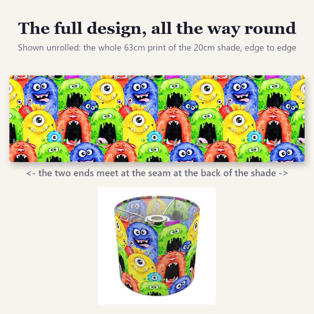 Colorful Monster Design lampshade
