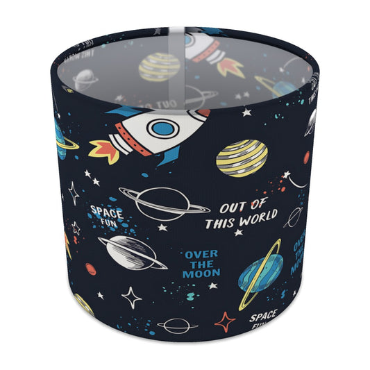 Space Adventure Rocket and Planets lampshade - 20cm Table
