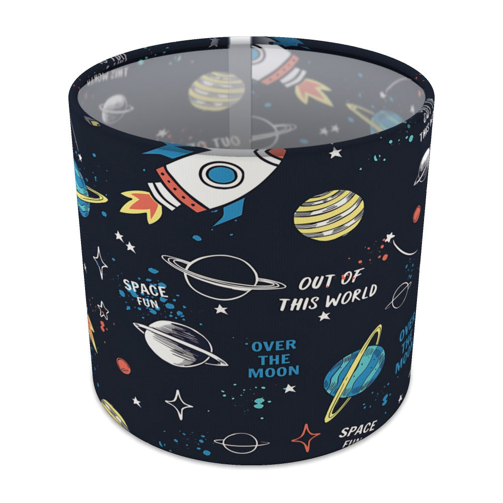 Space Adventure Rocket and Planets lampshade - 20cm Table
