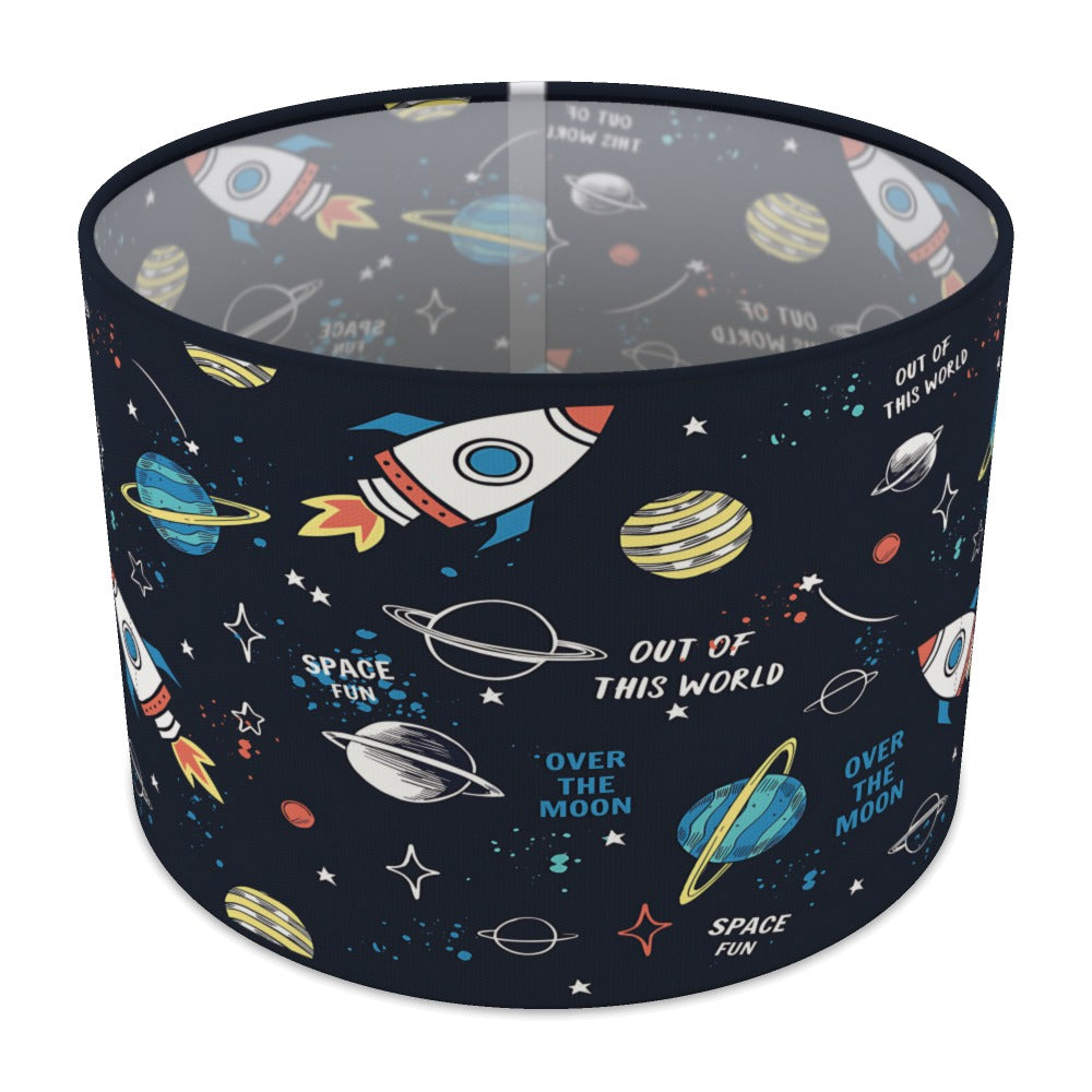 Space Adventure Rocket and Planets lampshade - 30cm Table