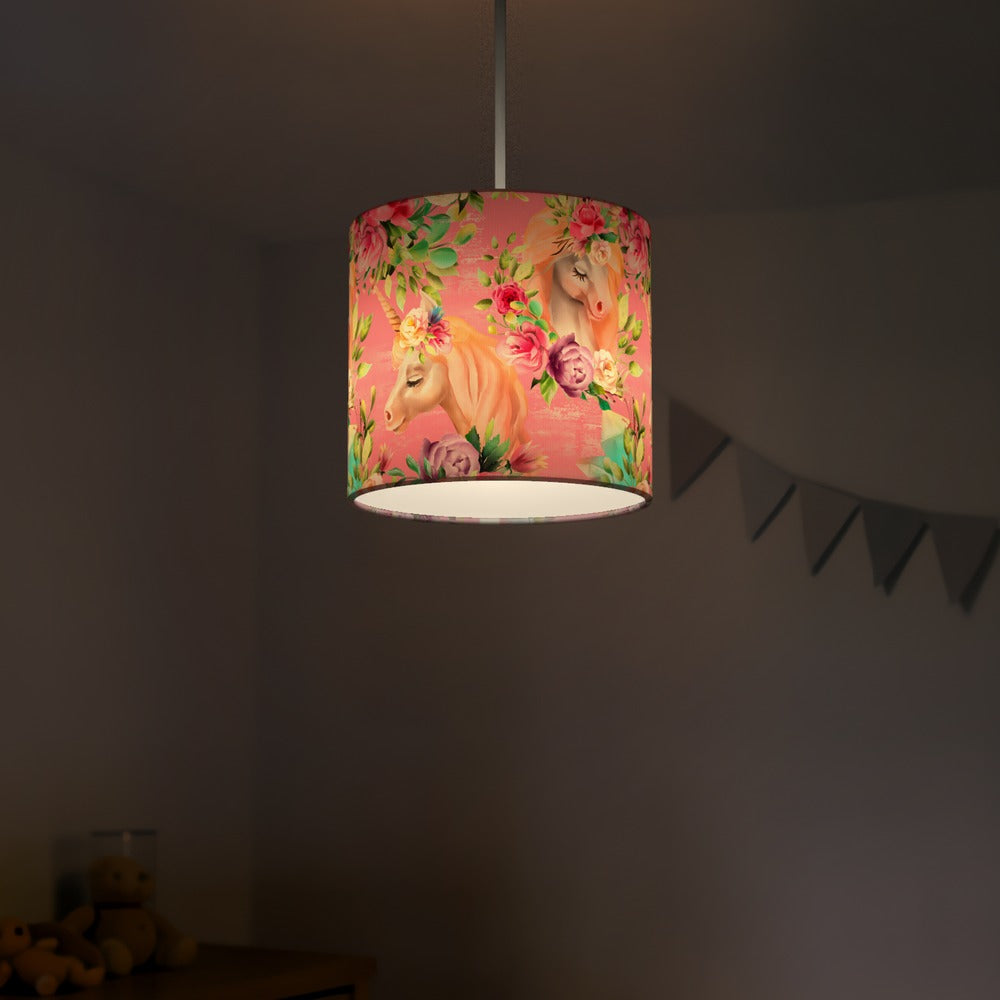 Enchanted Unicorn Floral lampshade