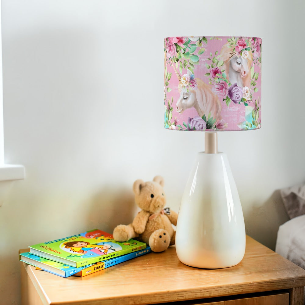 Enchanted Unicorn Floral lampshade