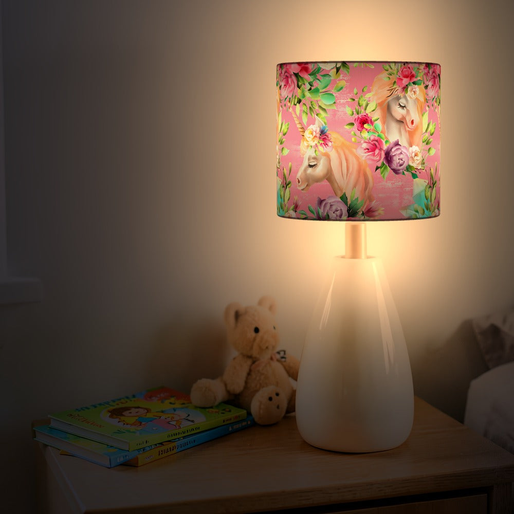 Enchanted Unicorn Floral lampshade