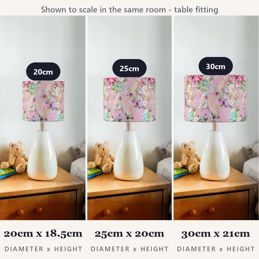 Enchanted Unicorn Floral lampshade
