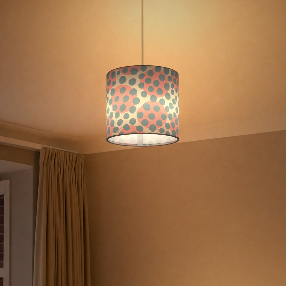 Pink and Blue Polka Dot Pattern lampshade