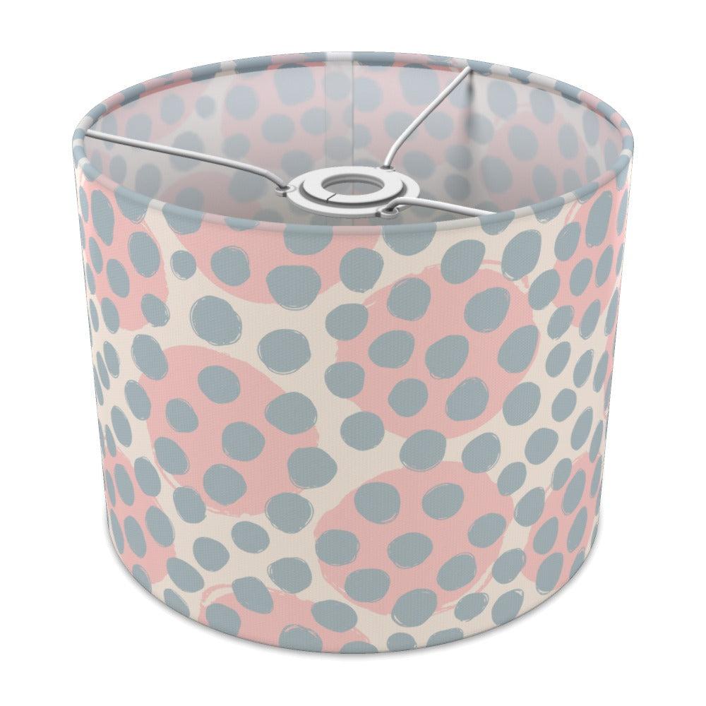 Pink and Blue Polka Dot Pattern lampshade - 25cm Ceiling