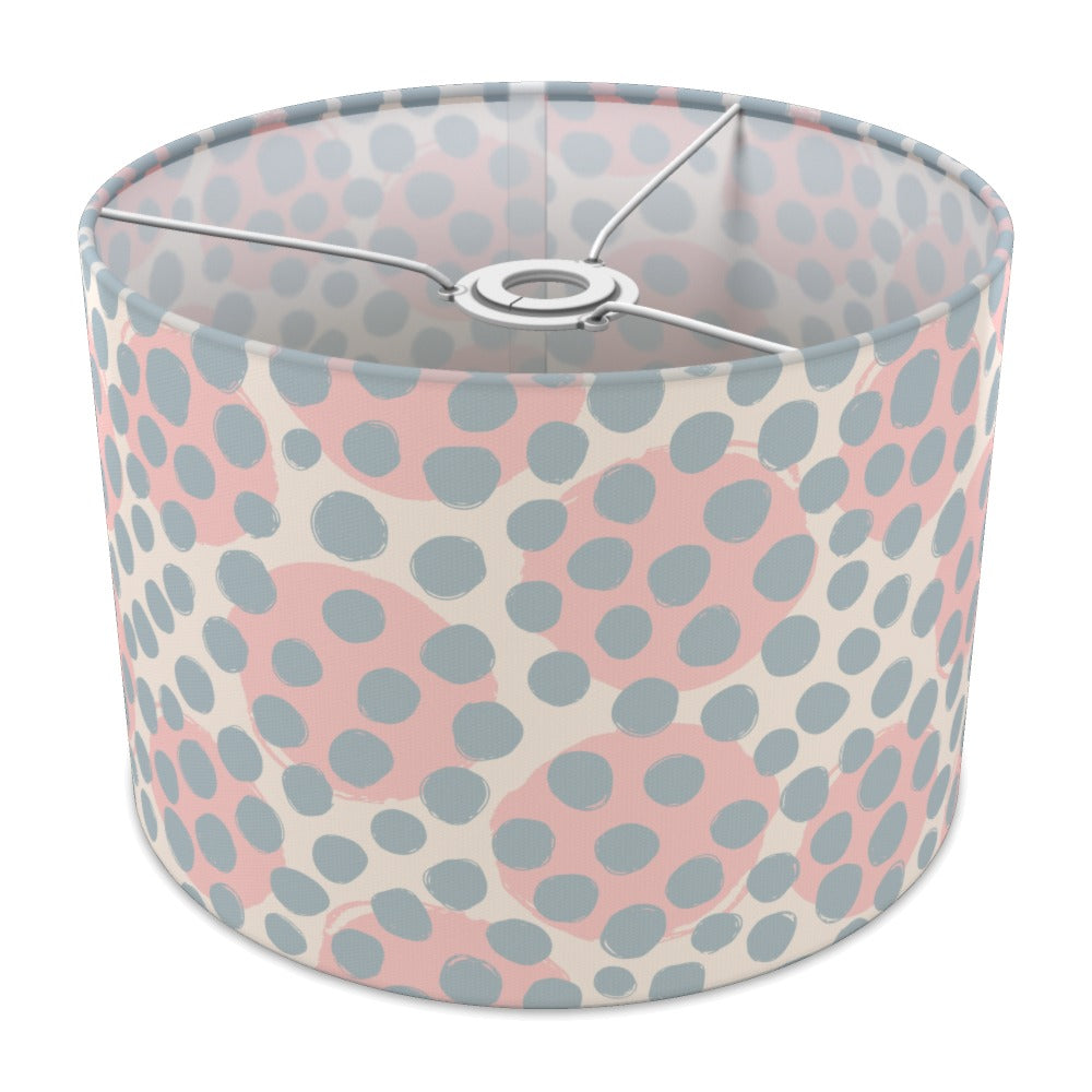 Pink and Blue Polka Dot Pattern lampshade - 30cm Ceiling