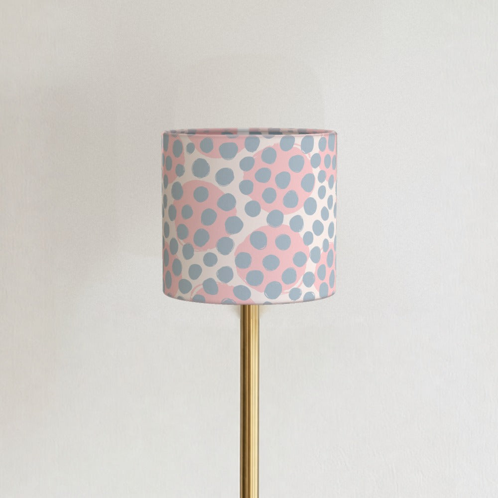 Pink and Blue Polka Dot Pattern lampshade