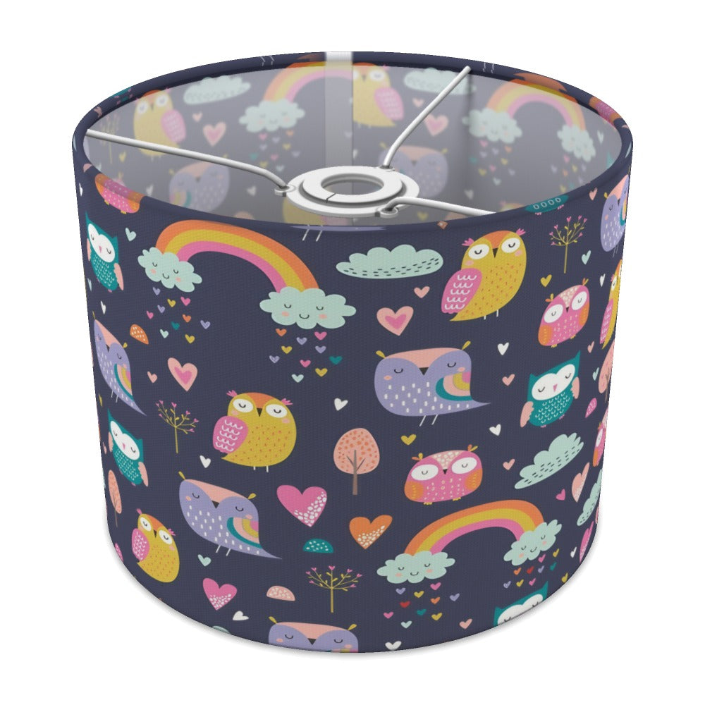 Colorful Owl and Rainbow lampshade - 25cm Ceiling