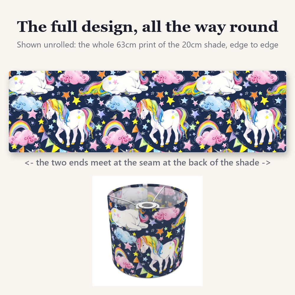 Magical Unicorn and Pink Cloud lampshade