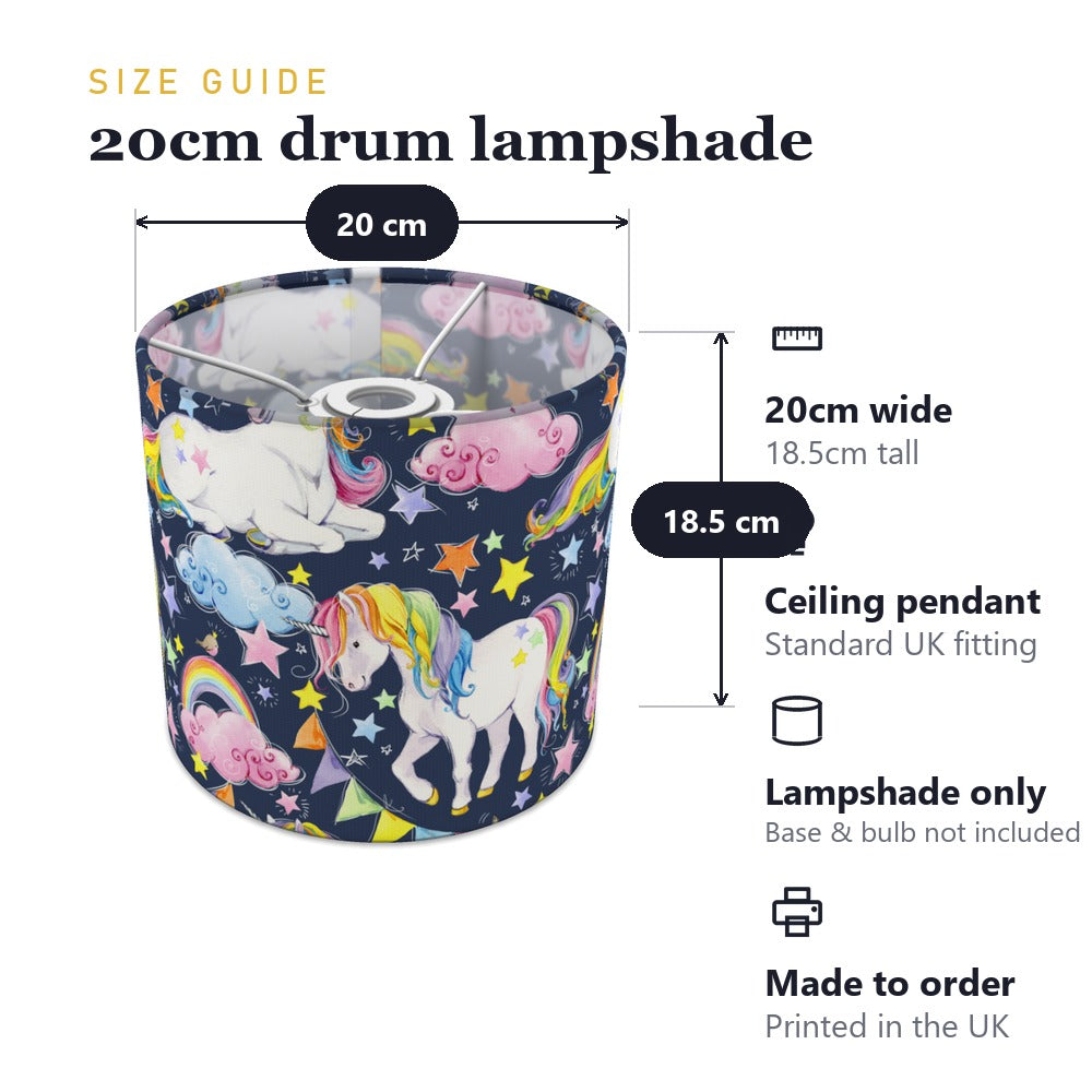 Magical Unicorn and Pink Cloud lampshade
