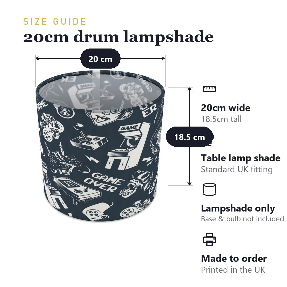 Retro Arcade Gaming Pattern lampshade