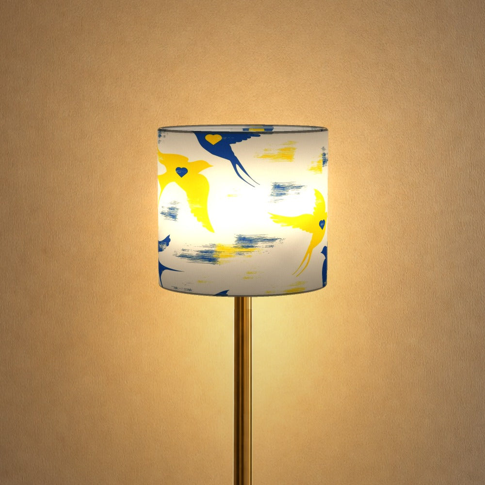 Blue and Yellow Dove Peace Pattern lampshade