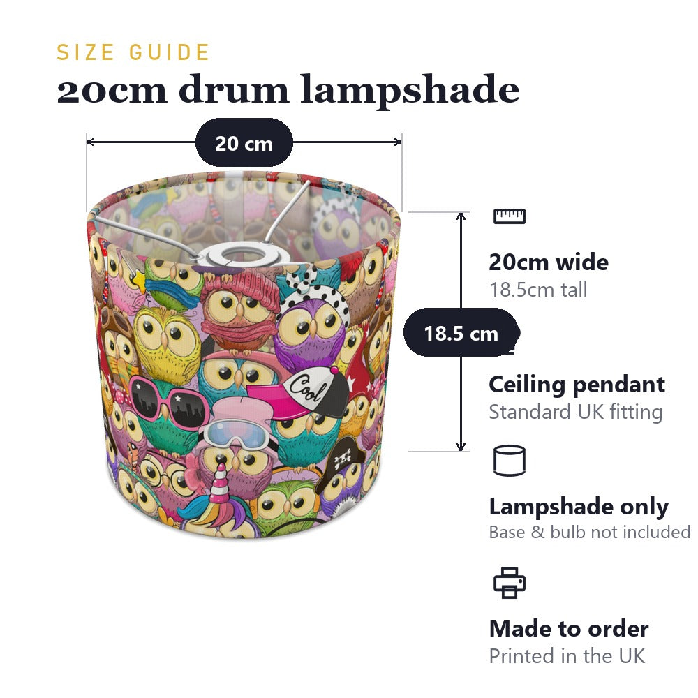 Colorful Owl Cartoon lampshade