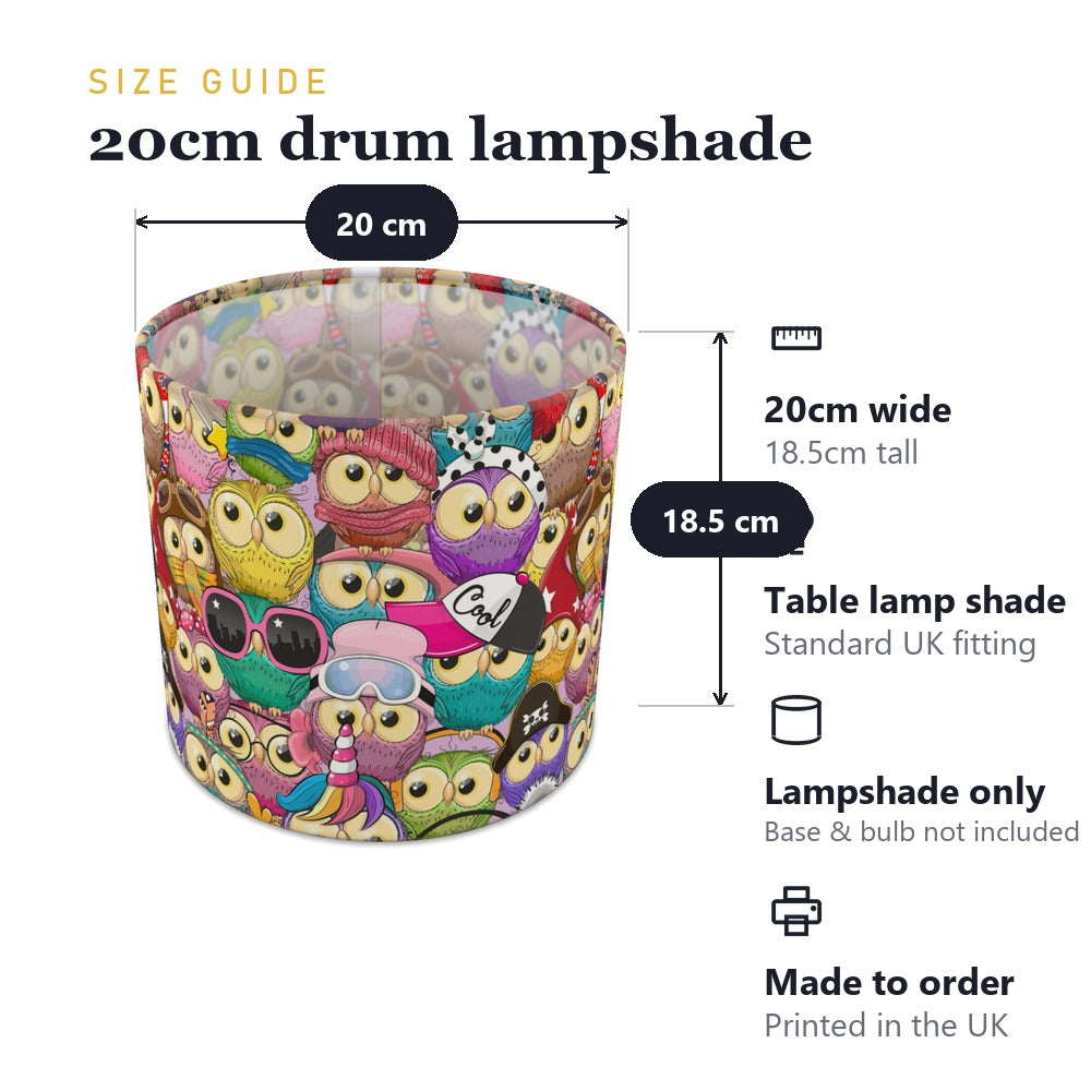 Colorful Owl Cartoon lampshade