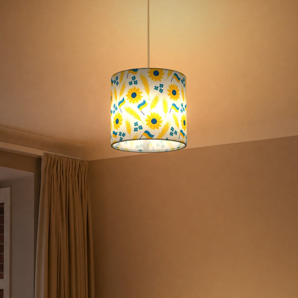 Sunflower Ukrainian Flag lampshade