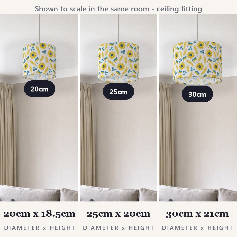 Sunflower Ukrainian Flag lampshade