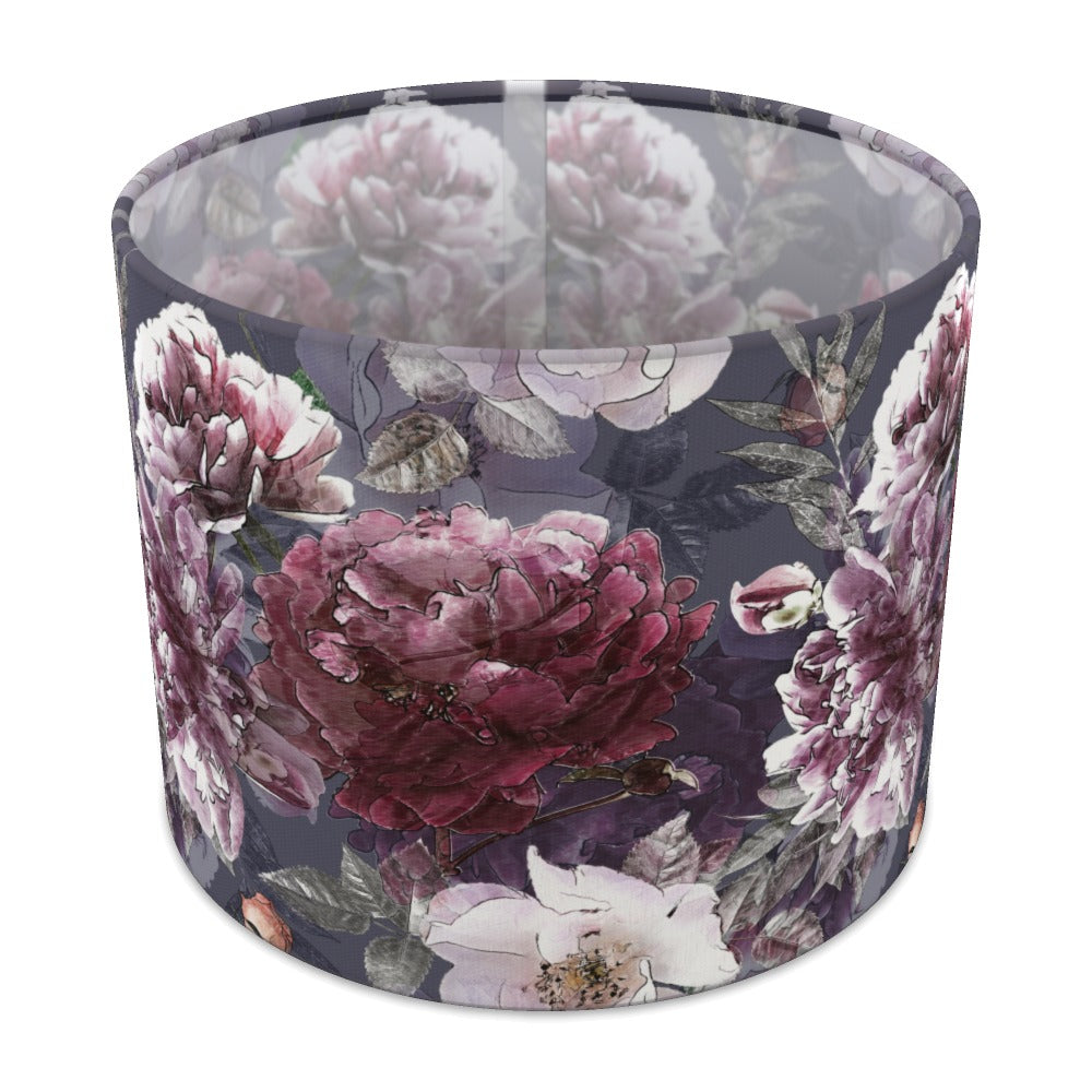 Elegant Dark Floral lampshade - 25cm Table