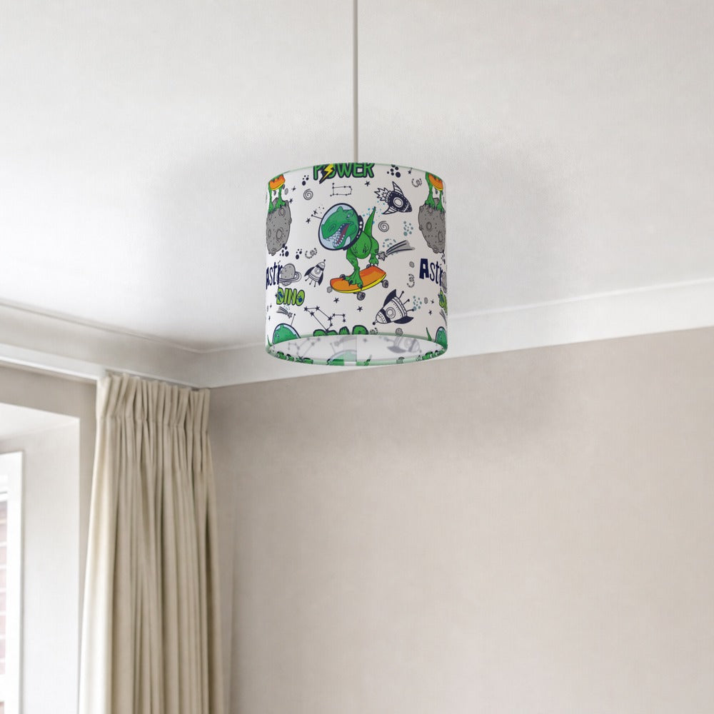 Dinosaur Skateboard Adventure lampshade