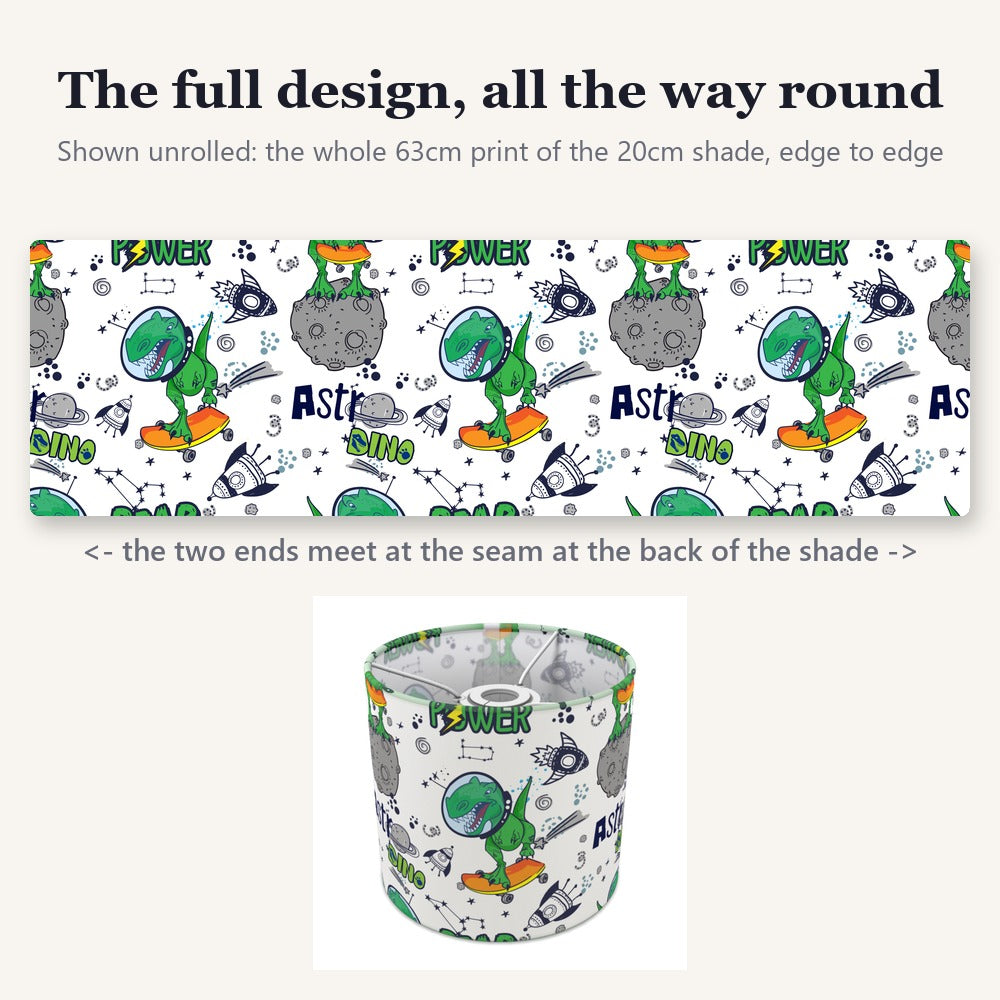 Dinosaur Skateboard Adventure lampshade