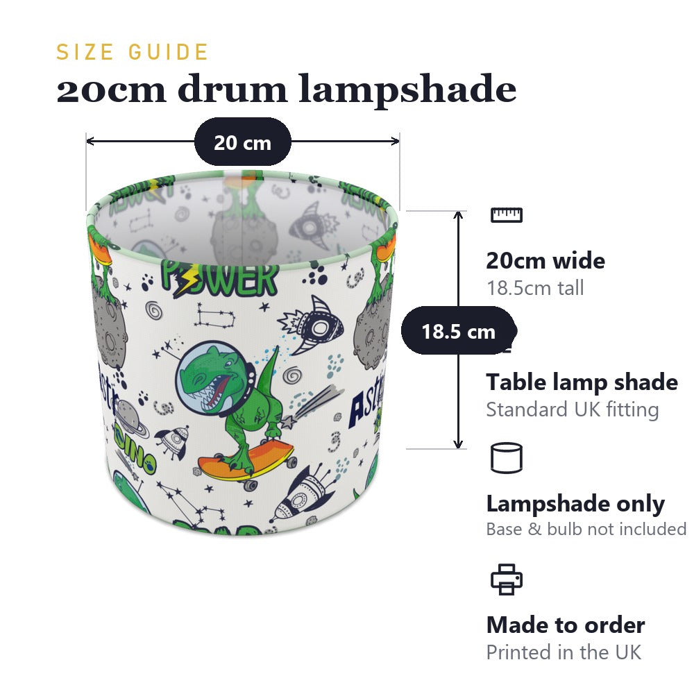Dinosaur Skateboard Adventure lampshade